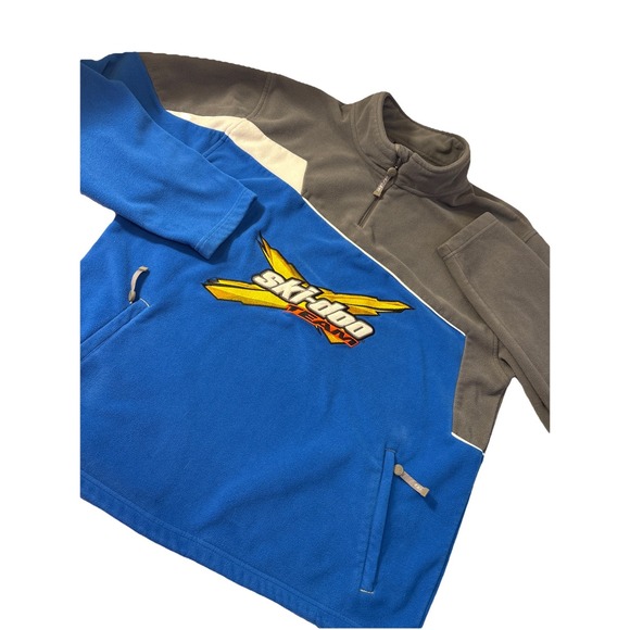 VTG Ski Doo Team 1/4 Zip Pull Over Fleece Sweatshirt Rev XP BRP VGC Men's XL - Picture 1 of 9